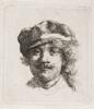 Rembrandt van Rijn - Self-Portrait Wearing a Soft Cap:  Full Face, Head Only