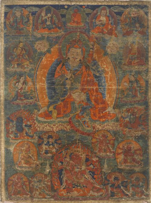 Padmasambhava with Wives and Emanations